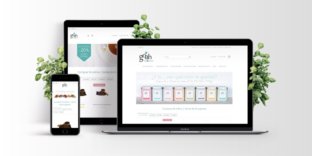 Diseño web tienda de té