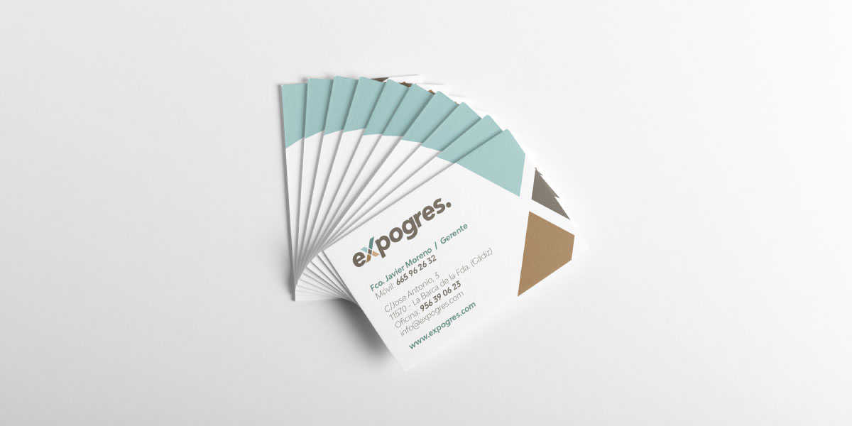 Diseño tarjetas visita empresa construcción