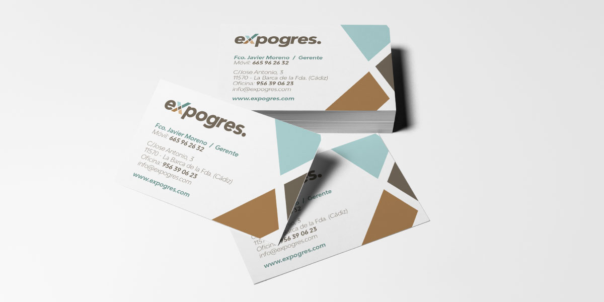 Diseño tarjetas visita empresa construcción